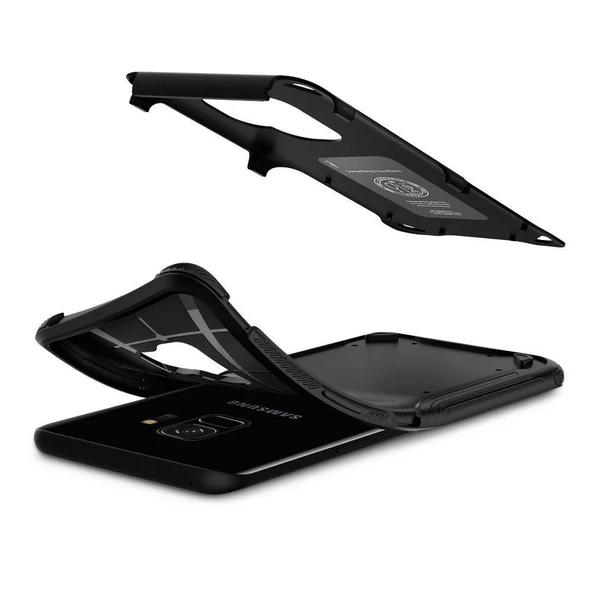 Spigen Galaxy S9 ile Uyumlu Kılıf Hybrid Armor Black - 6