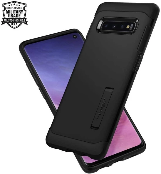 Spigen Galaxy S10 ile Uyumlu Kılıf Slim Armor Black - 3