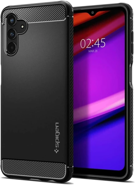 Spigen Galaxy A04s / A13 5G ile Uyumlu Kılıf Rugged Armor Matte Black