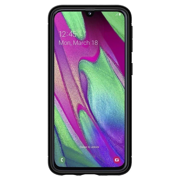 Spigen Galaxy A40 ile Uyumlu Kılıf Rugged Armor Black - 4