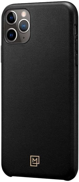 Spigen iPhone 11 Pro Max ile Uyumlu Kılıf La Manon Câlin Premium Deri Tasarım Chic Black - 2