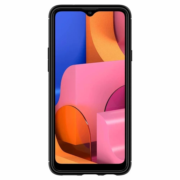 Spigen Galaxy A20s ile Uyumlu Kılıf Rugged Armor Matte Black - 4