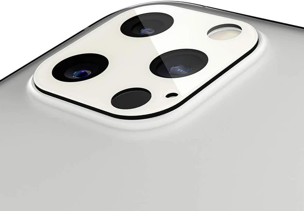 Spigen iPhone 12 Pro ile Uyumlu Kamera Lens Cam Ekran Koruyucu Glas.tR Optik (2 Adet) Silver - 1