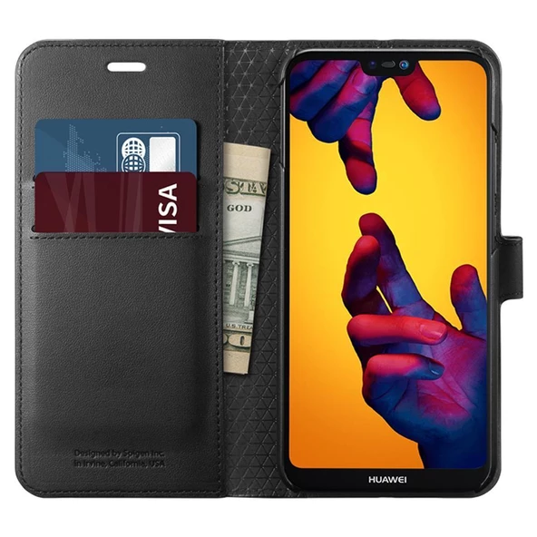 Spigen P20 Lite / Nova 3e ile Uyumlu Kılıf Wallet S Cüzdan - Resim 3