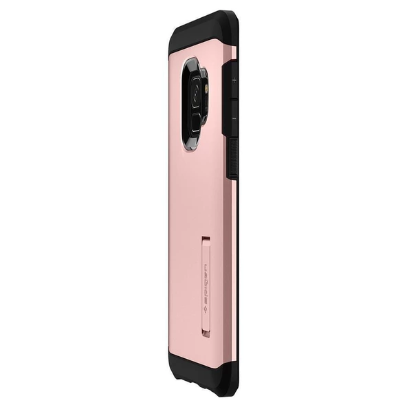 Spigen Galaxy S9 ile Uyumlu Kılıf Tough Armor Rose Gold - Resim 3