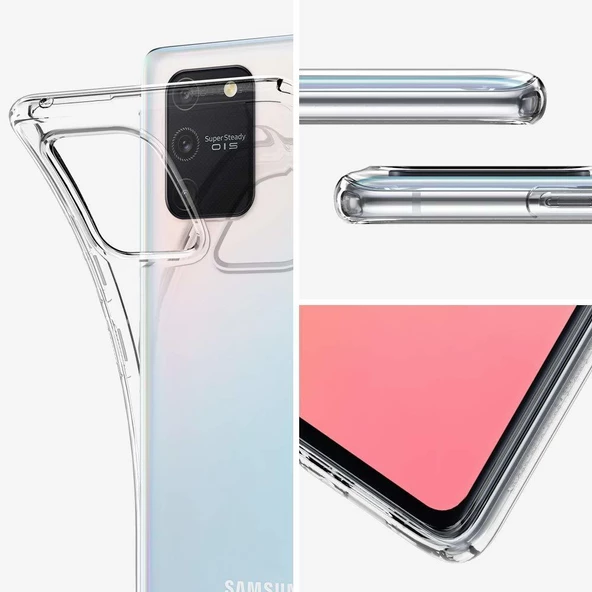 Spigen Galaxy S10 Lite ile Uyumlu Kılıf Liquid Crystal Crystal Clear - Resim 3