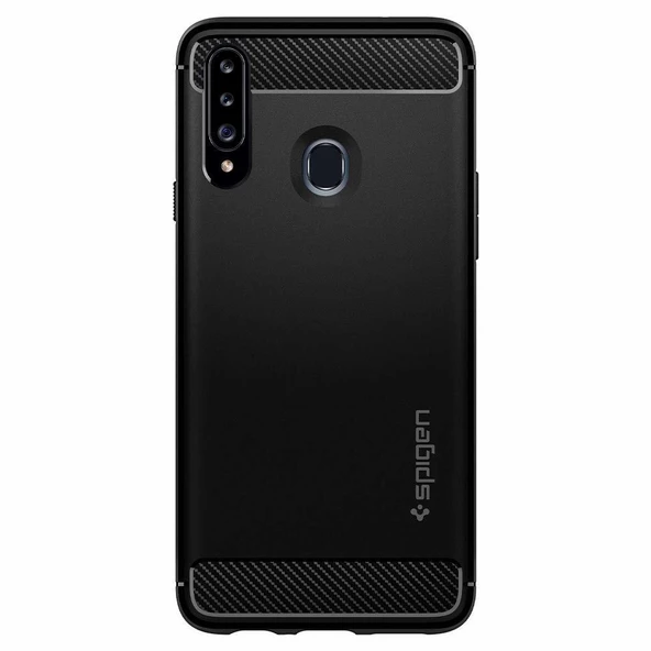 Spigen Galaxy A20s ile Uyumlu Kılıf Rugged Armor Matte Black - 2