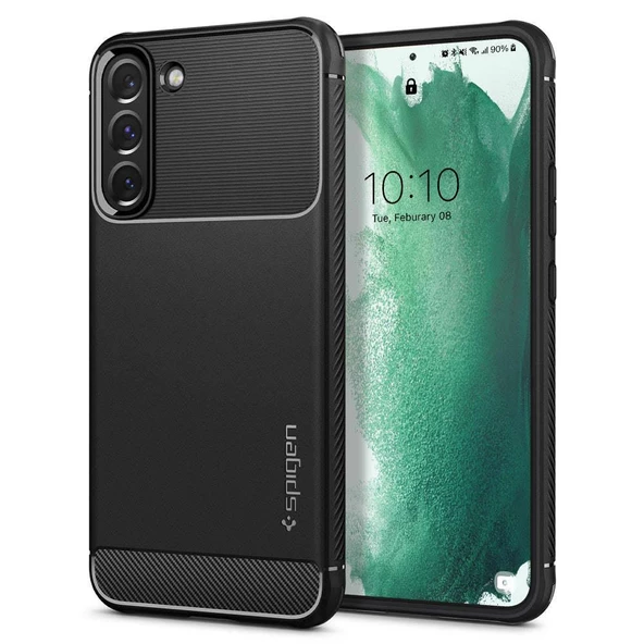 Spigen Galaxy S22 Plus 5G ile Uyumlu Kılıf Rugged Armor Matte Black