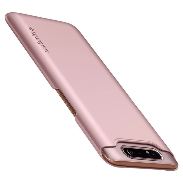 Spigen Galaxy A80 ile Uyumlu Kılıf Thin Fit Rose Gold - 6