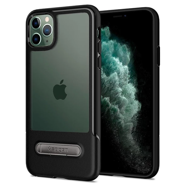 Spigen iPhone 11 Pro ile Uyumlu Kılıf Slim Armor Essential S Black - 1