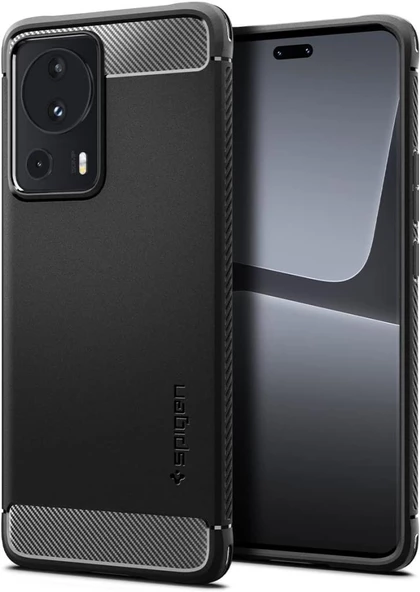 Spigen 13 Lite ile Uyumlu Kılıf Rugged Armor Matte Black - 1