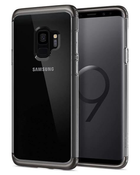 Spigen Galaxy S9 ile Uyumlu Kılıf Neo Hybrid NC Crystal Gunmetal - Resim 2