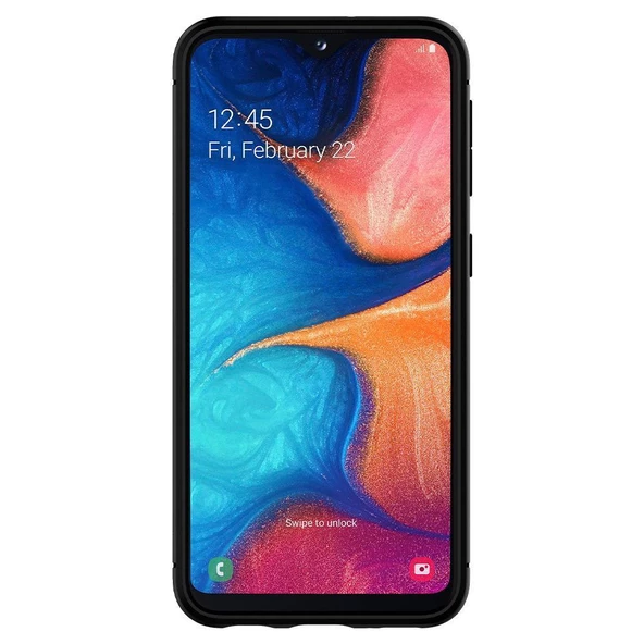 Spigen Galaxy A20e ile Uyumlu Kılıf Rugged Armor Matte Black - 4