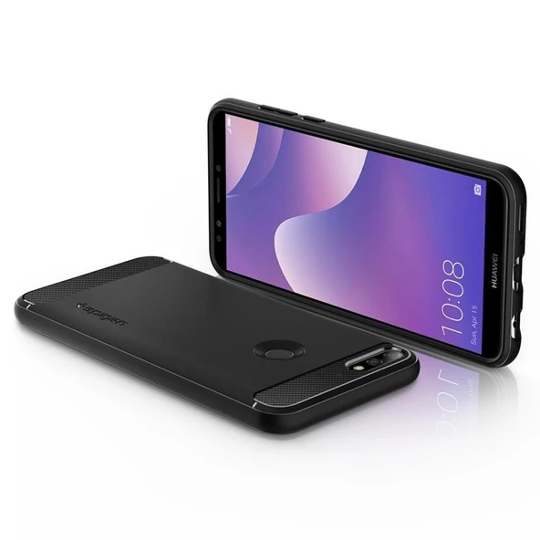 Spigen Y7 Prime 2018/Y7 2018/Nova 2 Lite/Enjoy 8 ile Uyumlu Kılıf Rugged Armor - Resim 7