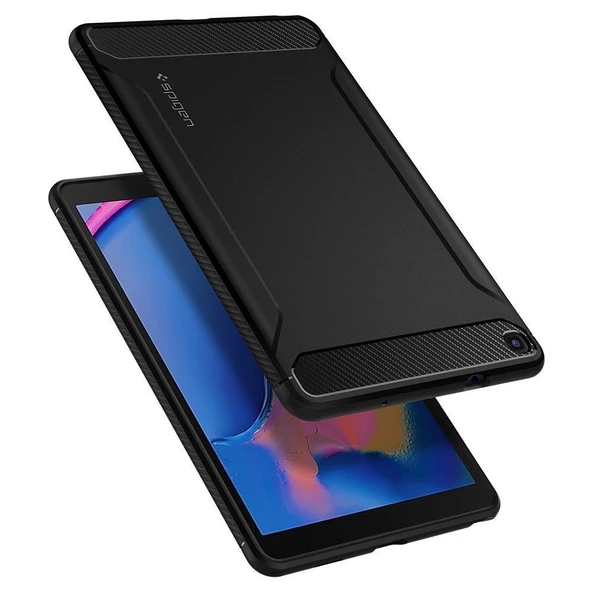 Spigen Galaxy Tab A 8.0 (2019) ile Uyumlu With S Pen SM-P200/P205 models only Rugged Armor Black - 2
