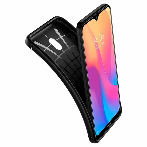 Spigen Redmi 8A ile Uyumlu Kılıf Rugged Armor Matte Black - Resim 6
