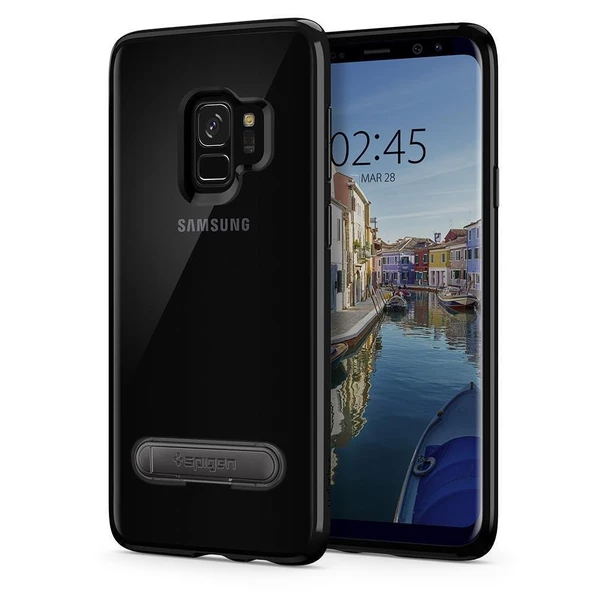 Spigen Galaxy S9 ile Uyumlu Kılıf Ultra Hybrid S Midnight Black - Resim 2