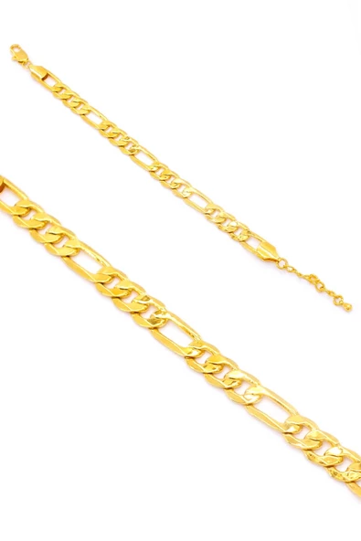 BZ 22 Ayar Altın Kaplama Figaro Unisex Bileklik BLK-180 - 3