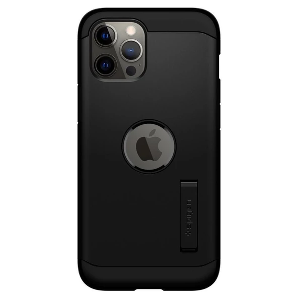 Spigen iPhone 12 Pro Max ile Uyumlu Kılıf Tough Armor Black - 6