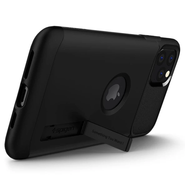 Spigen iPhone 11 Pro ile Uyumlu Kılıf Slim Armor Black - 3