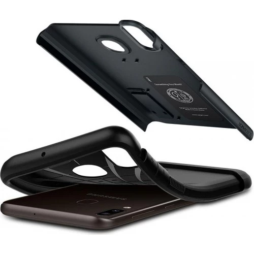 Spigen Galaxy A30 ile Uyumlu Kılıf Slim Armor Metal Slate - 4