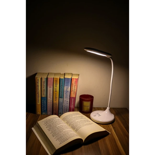 Şarjlı Sarı Ve Beyaz Renk Masa Lambası  Wt-005 - 4