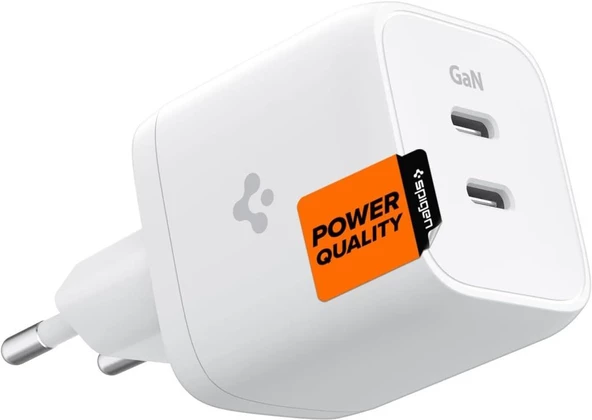 Spigen USB-C Duvar Şarj Cihazı PowerArc ArcStation 45W 2 Port Hızlı Şarj Cihazı PE2105 White - 2