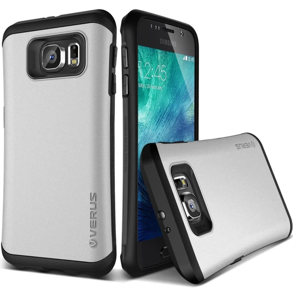 Verus Galaxy S6 ile Uyumlu Case Thor Kılıf HARD DROP Light Silver