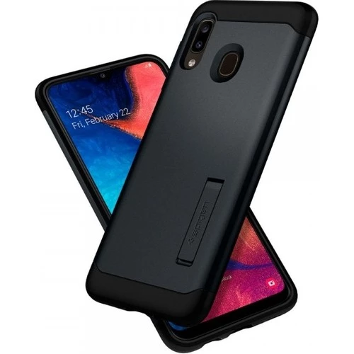Spigen Galaxy A30 ile Uyumlu Kılıf Slim Armor Metal Slate - 2