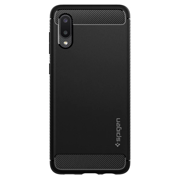 Spigen Galaxy A02 / Galaxy M02 ile Uyumlu Kılıf Rugged Armor Matte Black - 4