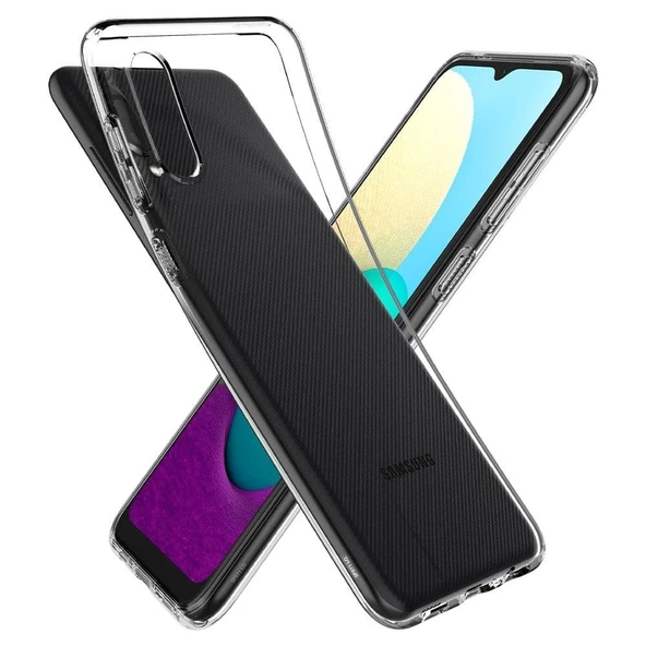 Spigen Galaxy A02 / Galaxy M02 ile Uyumlu Kılıf Liquid Crystal 4 Tarafı Tam Koruma Crystal Clear - Resim 2
