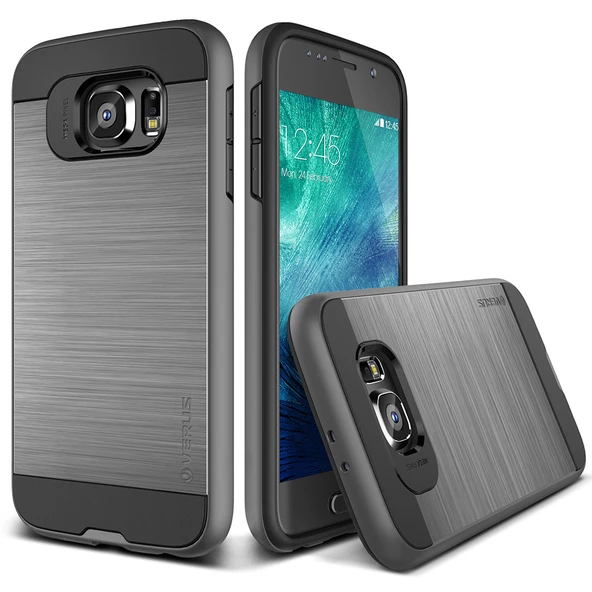 Verus Galaxy S6 ile Uyumlu Case Verge Kılıf Steel Silver