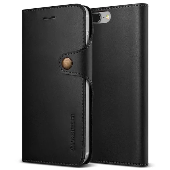 VRS Design iPhone 8 Plus /7 Plus ile Uyumlu Native Diary Kılıf Black