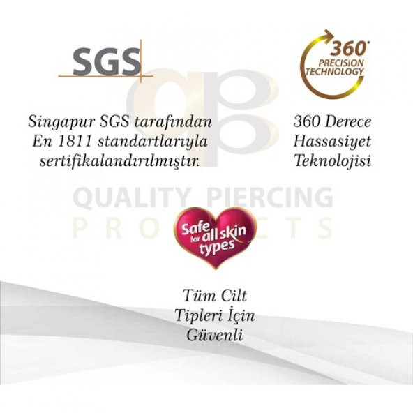 Qpp Kulak Delme Küpesi 12 Çift Beyaza Beyaz Büyük Taş - 4