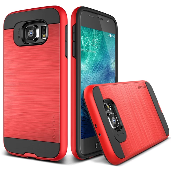 Verus Galaxy S6 ile Uyumlu Case Verge Kılıf Crimson Red