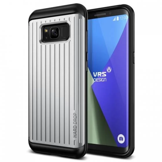 VRS Galaxy S8 Plus ile Uyumlu Waved Hard Drop Series Kılıf Light Silver