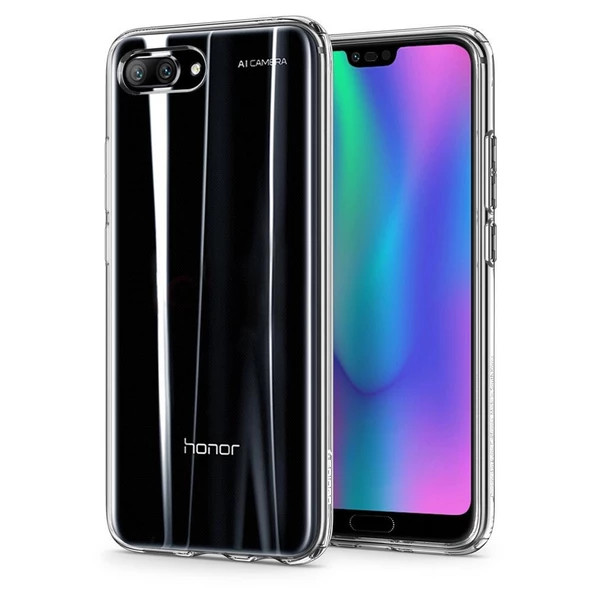Spigen Honor 10 ile Uyumlu Kılıf Liquid Crystal 4 Tarafı Koruma