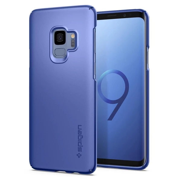 Spigen Galaxy S9 ile Uyumlu Kılıf Thin Fit Blue Coral - 1