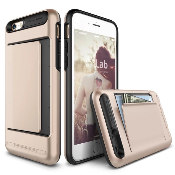 Verus iPhone 6/6S ile Uyumlu Damda Clip Series Kılıf Shine Gold - 1