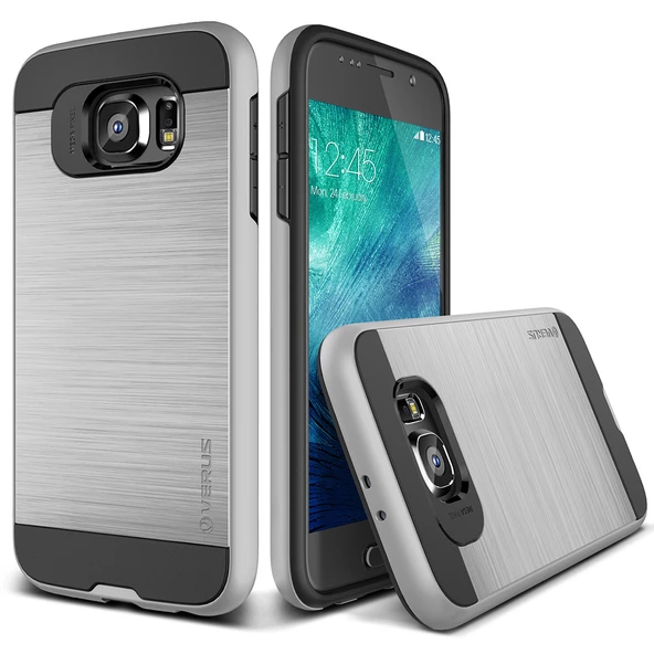 Verus Galaxy S6 ile Uyumlu Case Verge Kılıf Light Silver