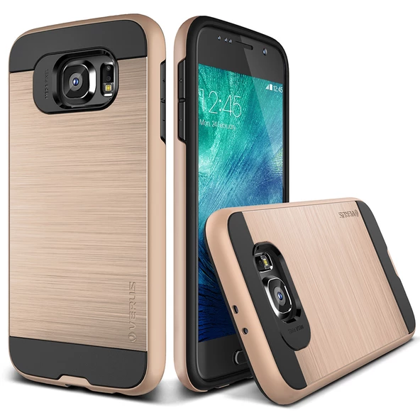 Verus Galaxy S6 ile Uyumlu Case Verge Kılıf Shine Gold