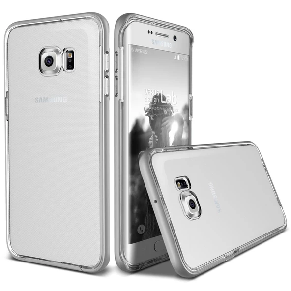 Verus Galaxy S6 Edge Plus ile Uyumlu Crystal Bumper Kılıf Light Silver