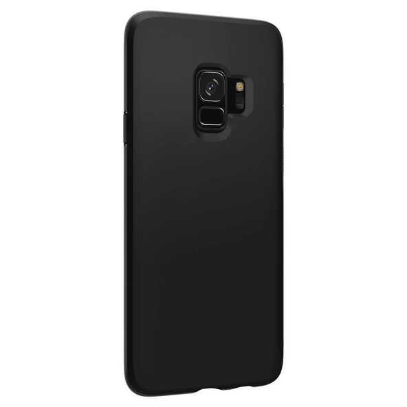 Spigen Galaxy S9 ile Uyumlu Kılıf Liquid Crystal 4 Tarafı Koruma Matte Black - 4