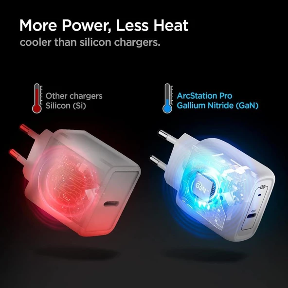 Spigen USB-C Duvar Şarj Cihazı PowerArc ArcStation Pro 45W Hızlı Şarj PE2015 - 6