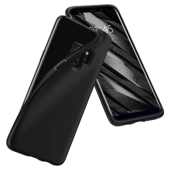 Spigen Galaxy S9 ile Uyumlu Kılıf Liquid Crystal 4 Tarafı Koruma Matte Black - 8