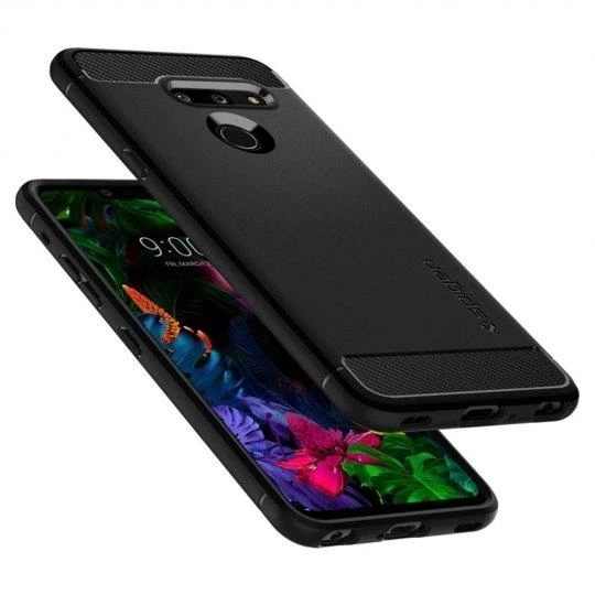 Spigen G8 ThinQ ile Uyumlu Kılıf Rugged Armor Matte Black - 6
