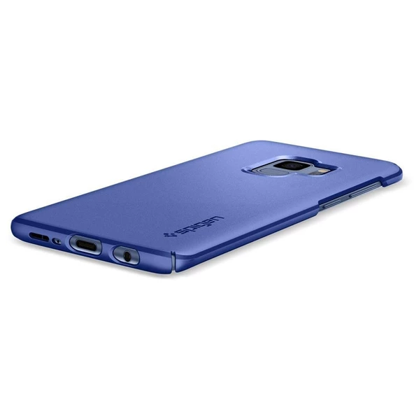 Spigen Galaxy S9 ile Uyumlu Kılıf Thin Fit Blue Coral - 4
