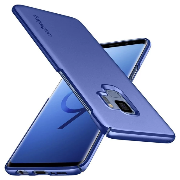 Spigen Galaxy S9 ile Uyumlu Kılıf Thin Fit Blue Coral - 6