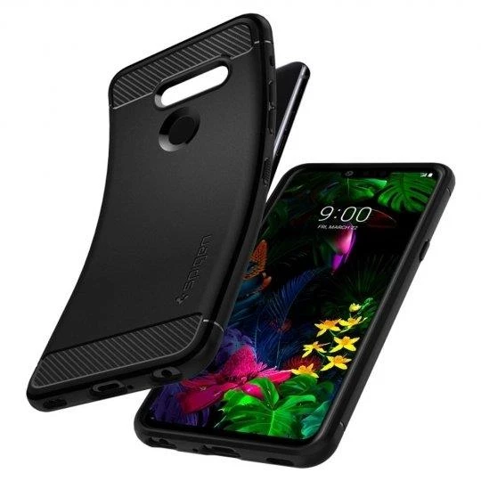 Spigen G8 ThinQ ile Uyumlu Kılıf Rugged Armor Matte Black - 5