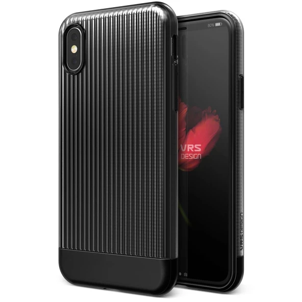 VRS Design iPhone X ile Uyumlu Shine Coat Kılıf Black - 1